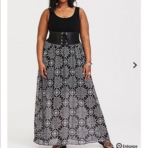 Torrid black chiffon maxi dress